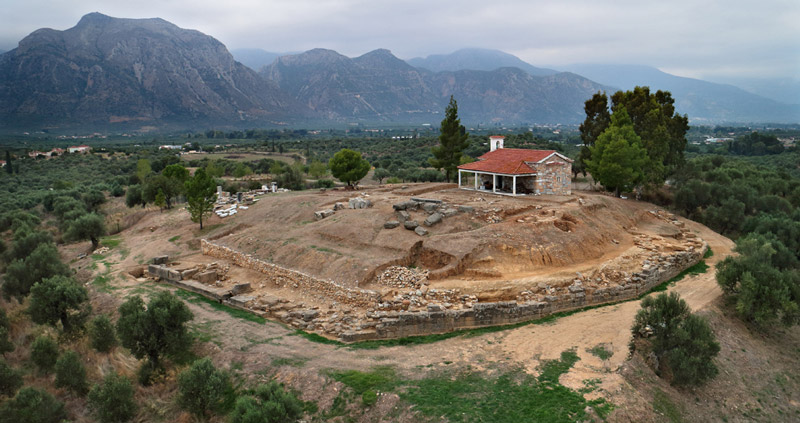 L’Amyklaion de Sparte, vue du Sud-Est