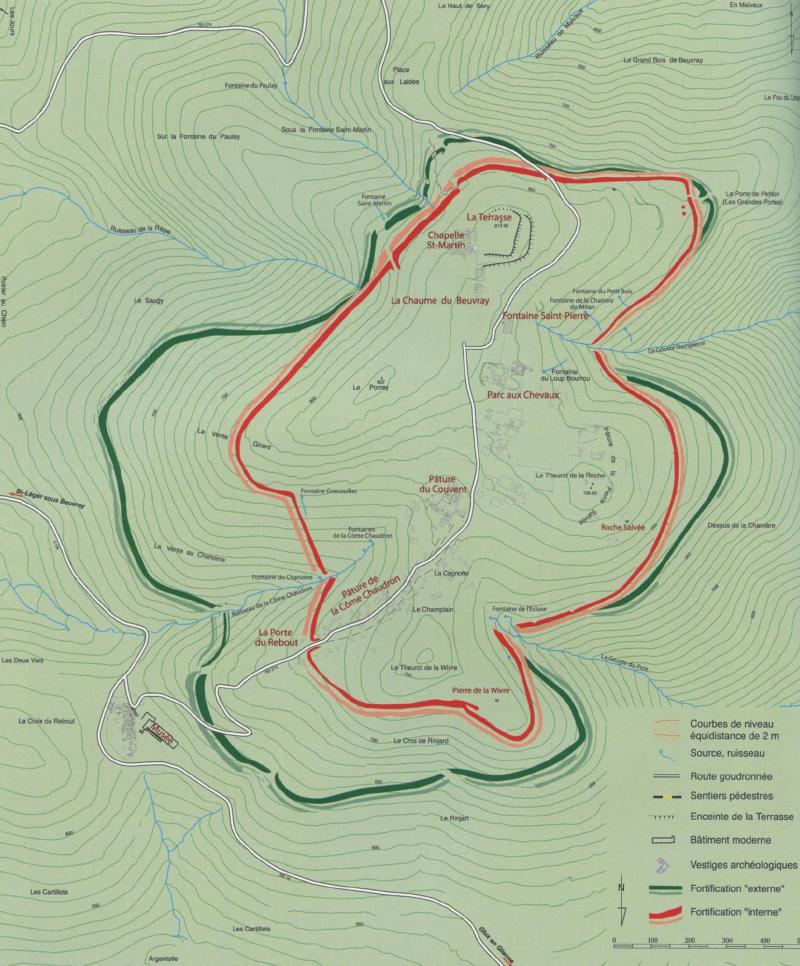 Plan du site de Bibracte (