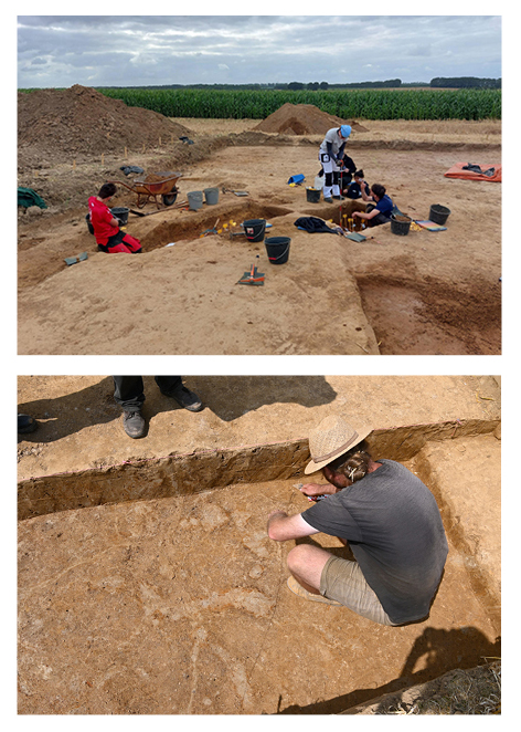 Chantier archéologique à Ittre