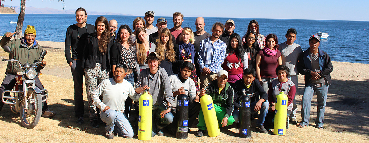 Équipe scientifique et technique 2016-2018, lac Titicaca, Bolivie